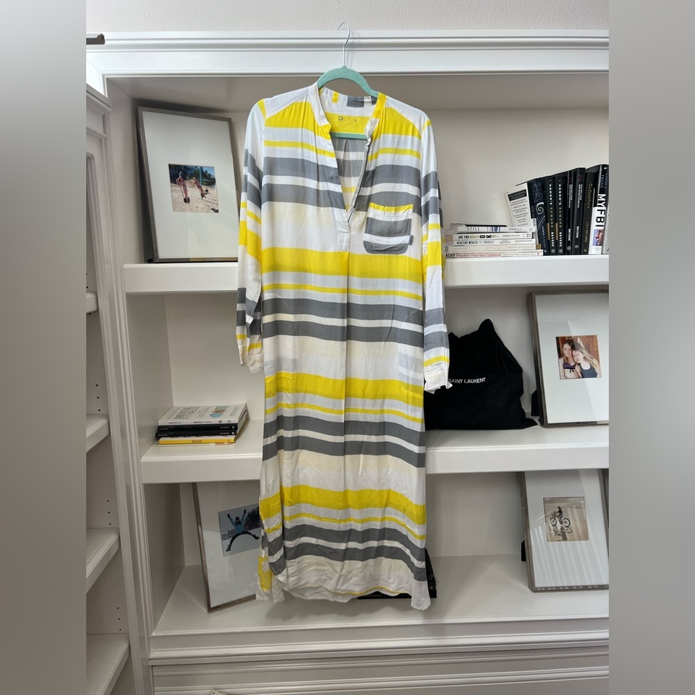 DKNY long striped dress